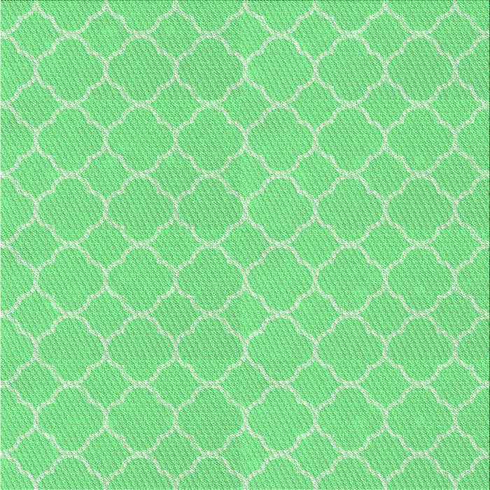 Round Machine Washable Transitional Green Rug, wshpat2782grn