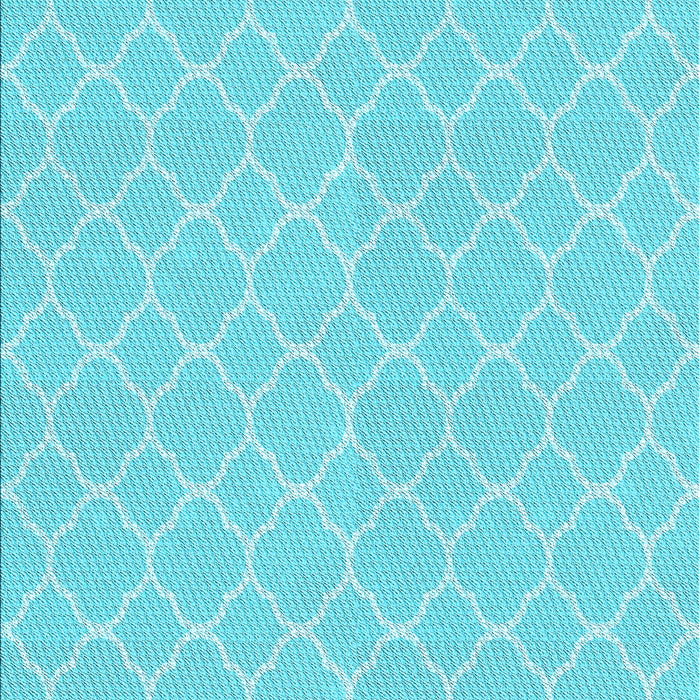 Machine Washable Transitional Bright Turquoise Blue Rug, wshpat2782lblu