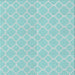 Square Patterned Seafoam Green Novelty Rug, pat2782