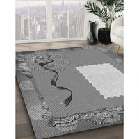 Patterned Carbon Gray Rug, pat2783gry