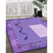 Patterned Bright Lilac Purple Rug in Family Room, pat2783pur