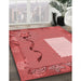 Machine Washable Transitional Red Rug in a Family Room, wshpat2783rd