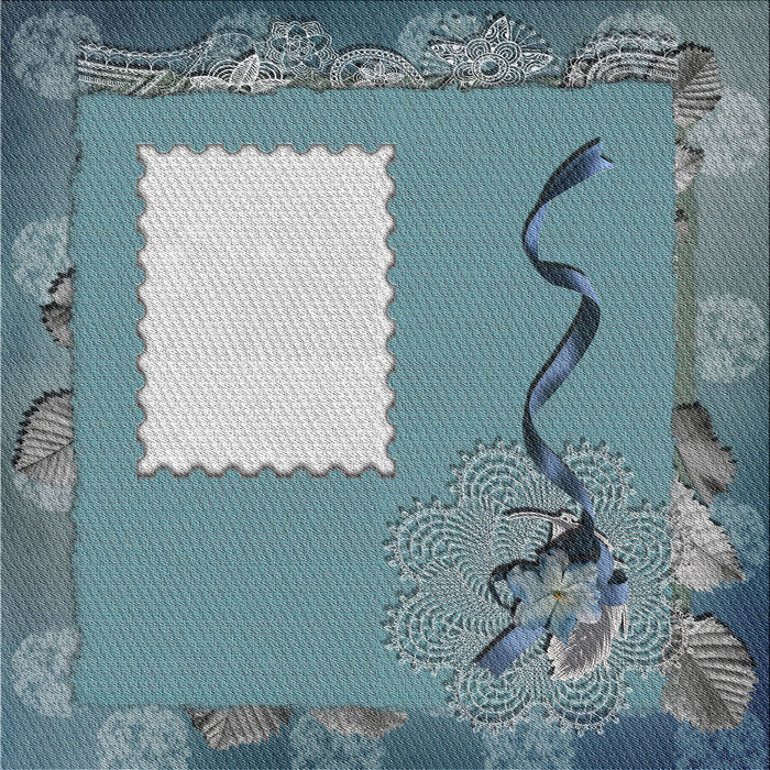 Square Patterned Blue Novelty Rug, pat2783