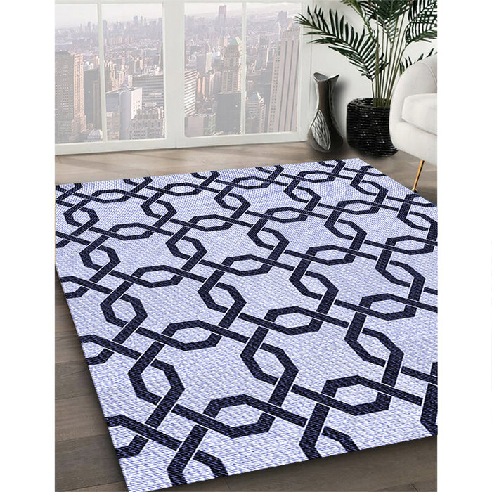 Machine Washable Transitional Pale Lilac Purple Rug in a Family Room, wshpat2784blu