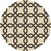 Square Patterned Vanilla Gold Rug, pat2784brn