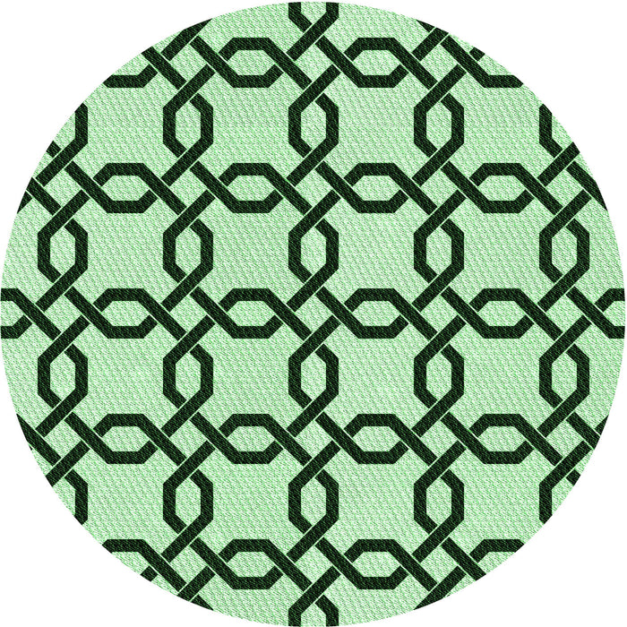 Square Patterned Mint Green Rug, pat2784grn