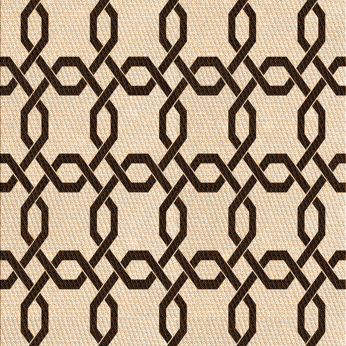 Patterned Deep Peach Orange Rug, pat2784org