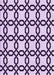 Machine Washable Transitional Purple Rug, wshpat2784pur