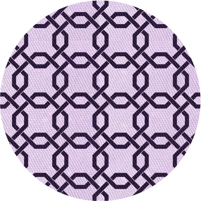 Square Patterned Purple Rug, pat2784pur