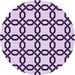 Square Patterned Purple Rug, pat2784pur