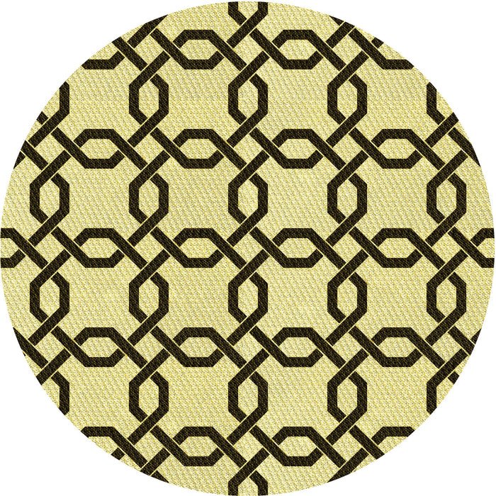 Square Patterned Mustard Yellow Rug, pat2784yw
