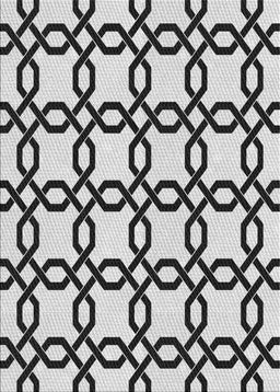 Patterned Light Black Novelty Rug, pat2784