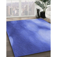 Patterned Sky Blue Rug, pat2785blu