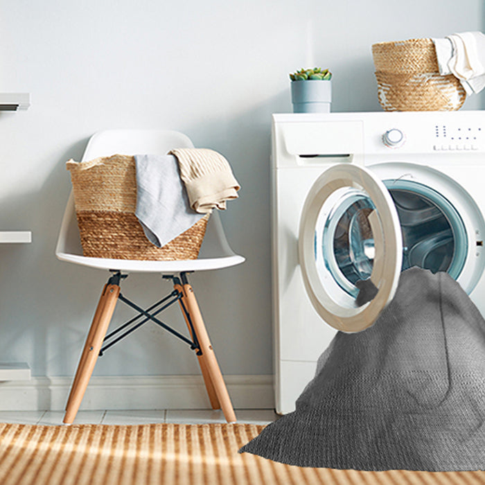 Machine Washable Transitional Grey Gray Rug in a Washing Machine, wshpat2785gry