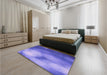 Patterned Purple Mimosa Purple Rug in a Bedroom, pat2785pur