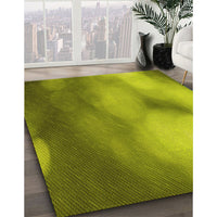 Patterned Olive Green Rug, pat2785yw