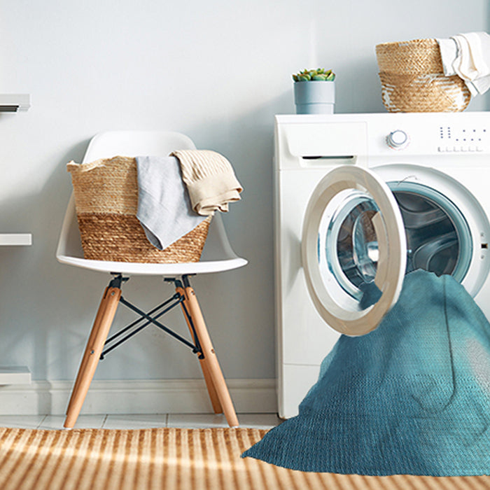 Machine Washable Transitional Diamond Blue Rug in a Washing Machine, wshpat2785