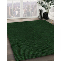 Patterned Deep Emerald Green Rug, pat2786grn