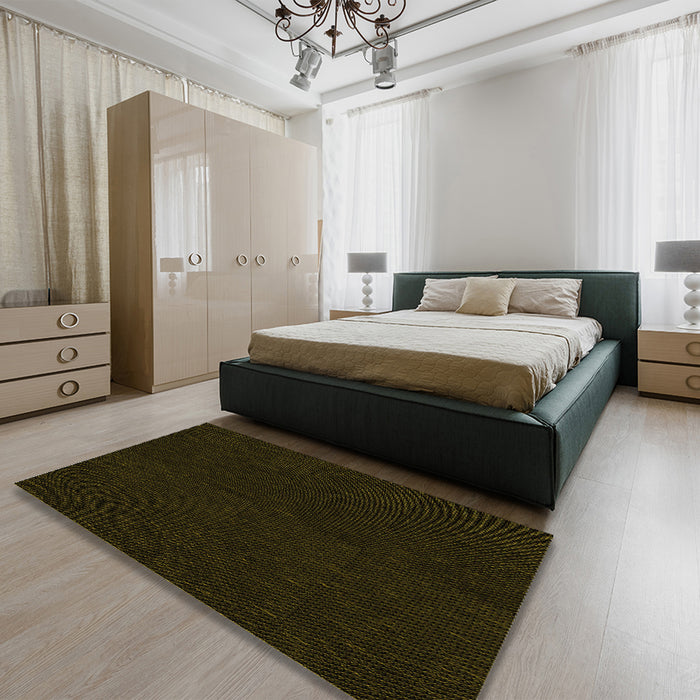 Patterned Black Rug in a Bedroom, pat2786yw