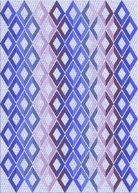 Machine Washable Transitional Periwinkle Purple Rug, wshpat2787blu