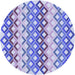 Square Patterned Periwinkle Purple Rug, pat2787blu