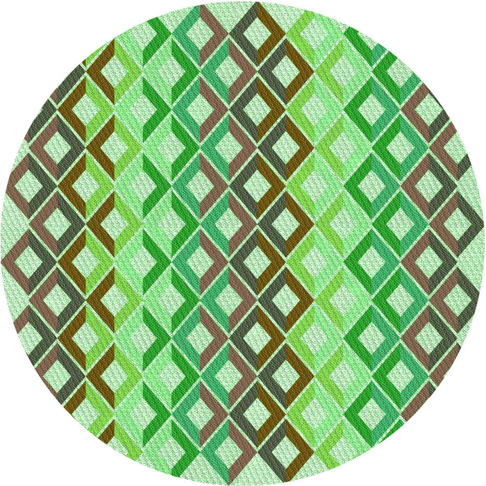 Square Patterned Olive Green Rug, pat2787grn