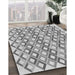 Machine Washable Transitional Gray Rug in a Family Room, wshpat2787gry