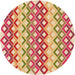 Square Patterned Red Rug, pat2787org