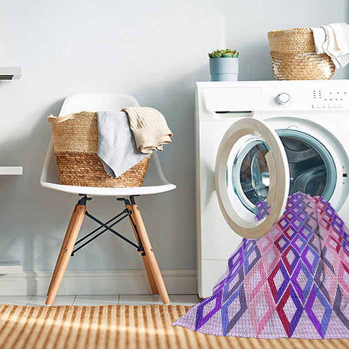 Machine Washable Transitional Dark Orchid Purple Rug in a Washing Machine, wshpat2787pur
