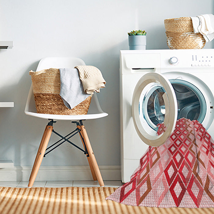 Machine Washable Transitional Pink Rug in a Washing Machine, wshpat2787rd