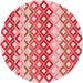 Square Patterned Baby Pink Rug, pat2787rd