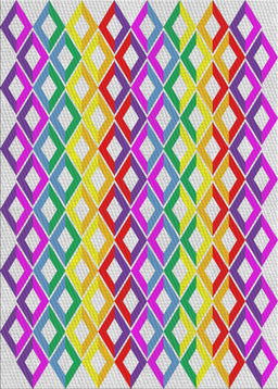 Patterned Pink Plum Purple Modern Rug, pat2787