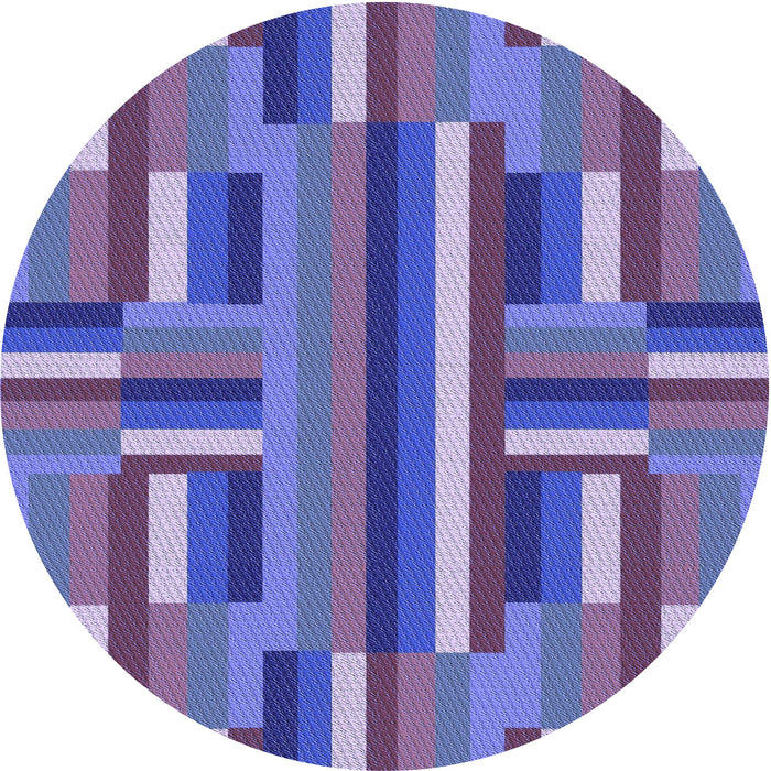 Square Patterned Amethyst Purple Rug, pat2788blu