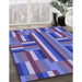 Machine Washable Transitional Amethyst Purple Rug in a Family Room, wshpat2788blu