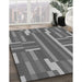 Patterned Gray Rug in Family Room, pat2788gry