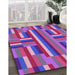 Machine Washable Transitional Medium Purple Rug in a Family Room, wshpat2788pur