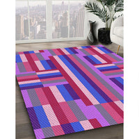 Patterned Medium Purple Rug, pat2788pur