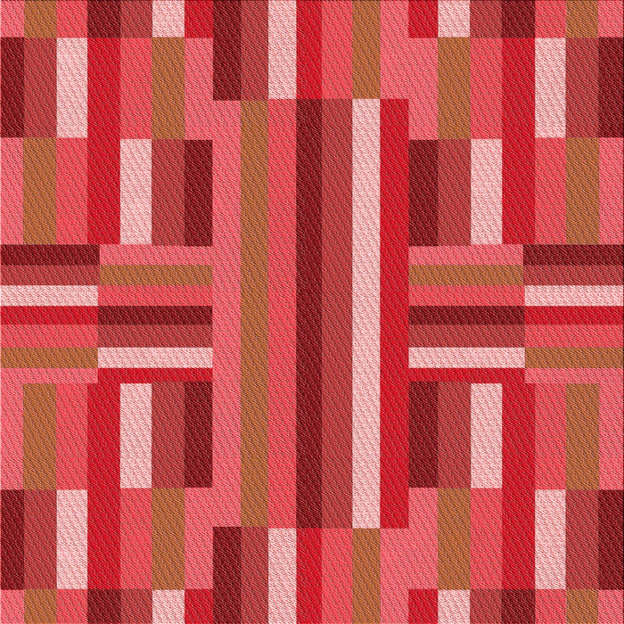 Round Patterned Red Rug, pat2788rd