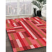 Machine Washable Transitional Red Rug in a Family Room, wshpat2788rd