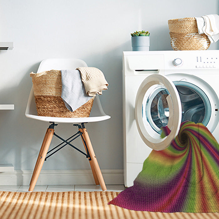 Machine Washable Transitional Dark Golden Brown Rug in a Washing Machine, wshpat2789brn