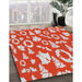 Machine Washable Transitional Red Rug in a Family Room, wshpat278