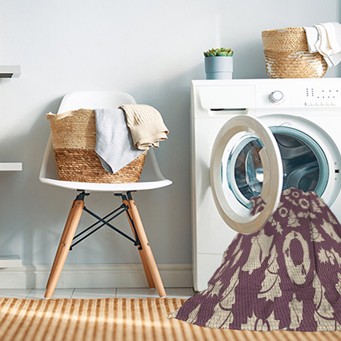 Machine Washable Transitional Dark Raspberry Purple Rug in a Washing Machine, wshpat279brn