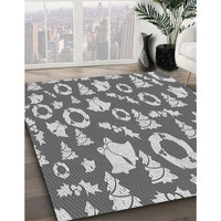 Patterned Silver Gray Rug, pat279gry