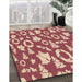 Machine Washable Transitional Crimson Red Rug in a Family Room, wshpat279org