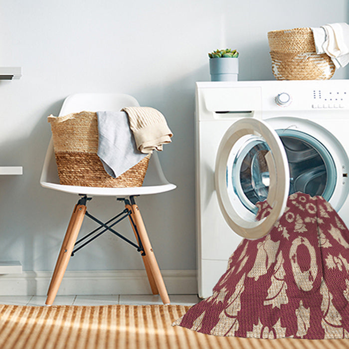 Machine Washable Transitional Crimson Red Rug in a Washing Machine, wshpat279org