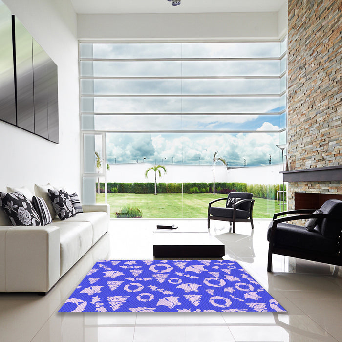 Machine Washable Transitional Bright Lilac Purple Rug in a Kitchen, wshpat279pur