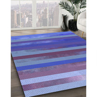 Patterned Amethyst Purple Rug, pat2790blu