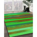 Machine Washable Transitional Neon Green Rug in a Family Room, wshpat2790grn