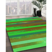 Patterned Neon Green Rug, pat2790grn