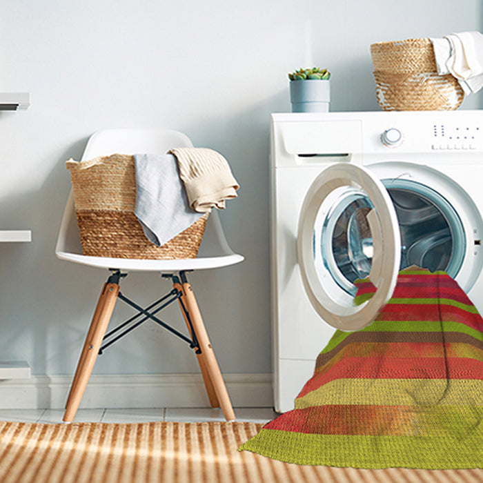 Machine Washable Transitional Red Rug in a Washing Machine, wshpat2790org